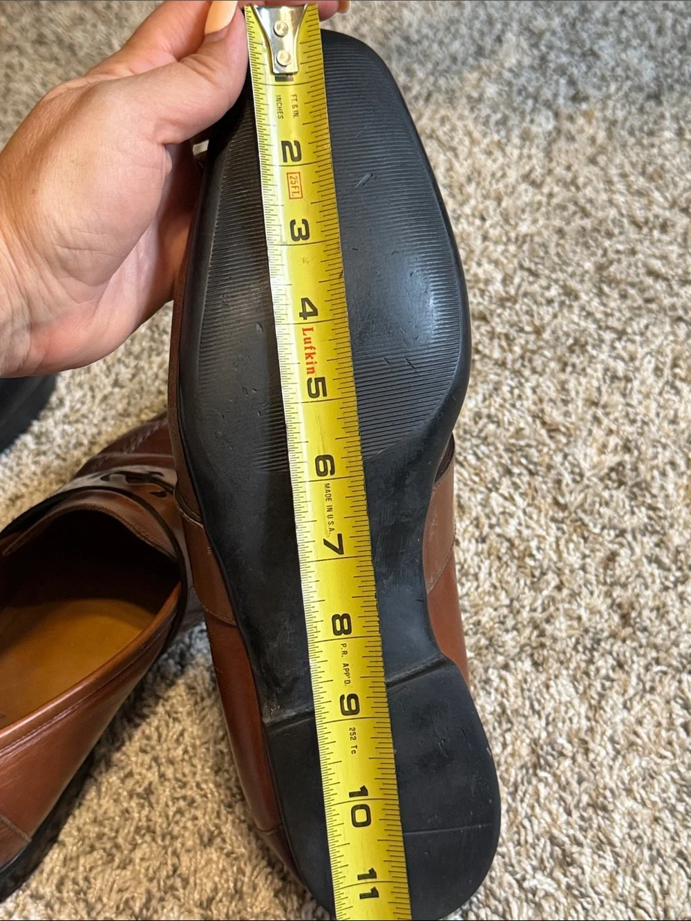 Gucci Brown Leather Logo Strap Men's Loafers